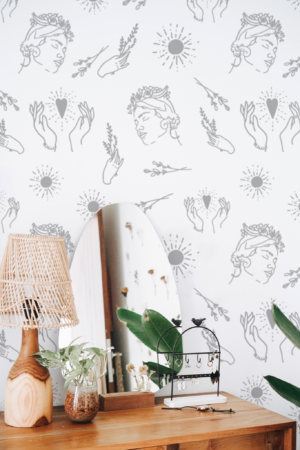 Wallpaper n01 boheme black and white minimalist romantic entrance