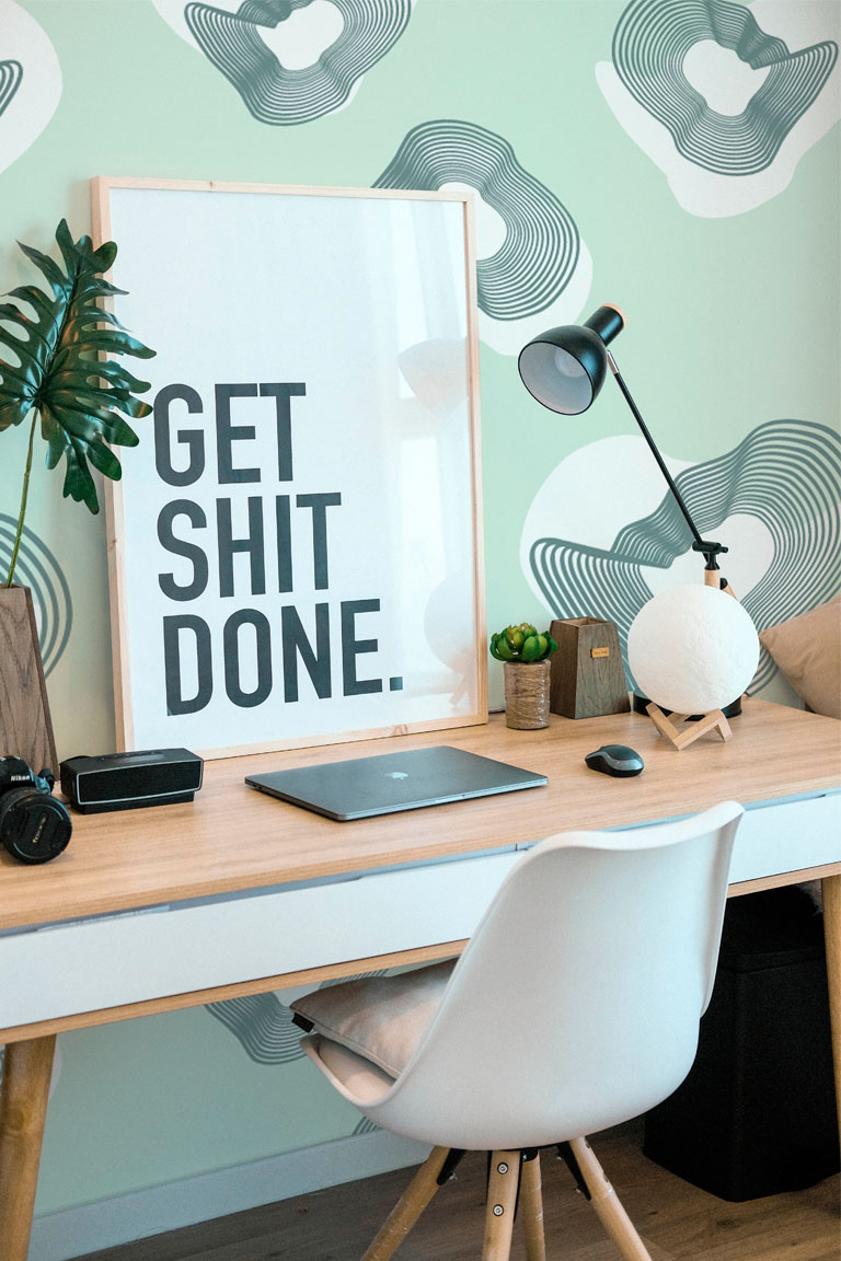 Wallpaper n29 Geometric Shapes Round Sea Green Desk Wallpaper n29 Geometric Shapes Round Sea Green Desk