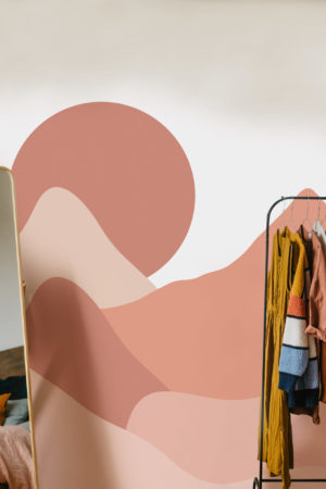 Bedroom Trendy Terracotta Wallpaper