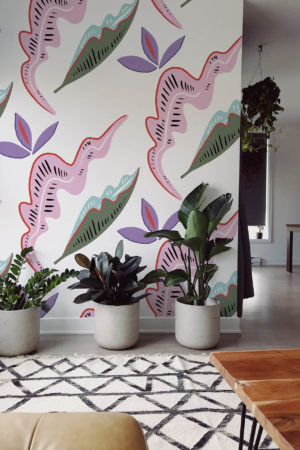 Colorful Quirky Leaves Wallpaper