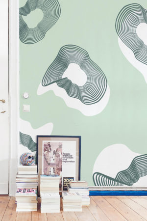 Wallpaper n29 round geometric shapes sea green entrance