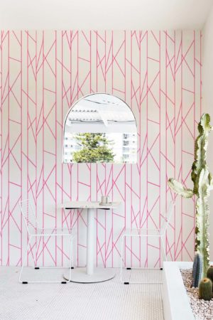 N39 Pink Stripes Wallpaper Pop Original Kitchen