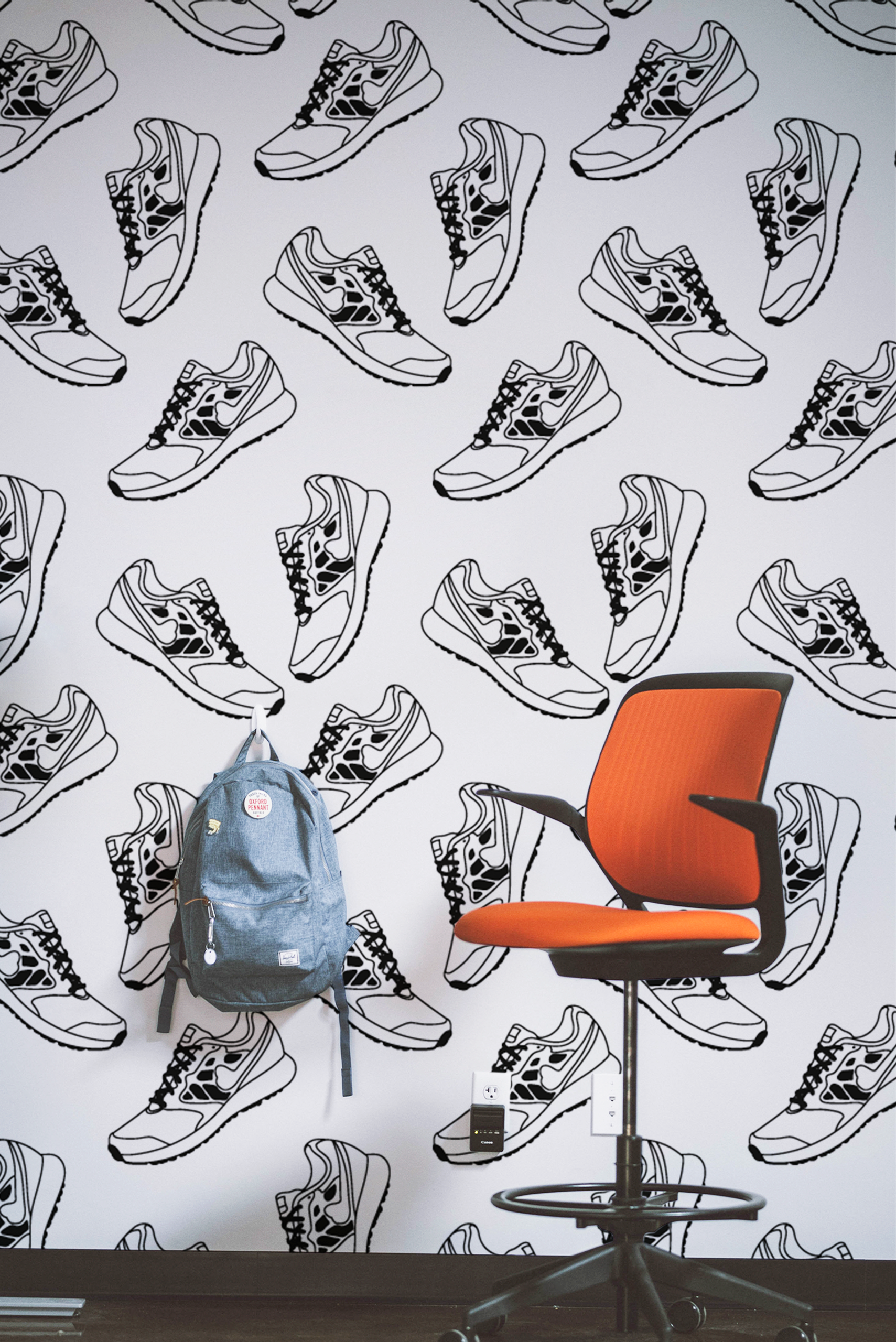 papel pintado n31 blanco y negro zapatillas deportivas urbanas habitación papel pintado n31 blanco y negro zapatillas deportivas urbanas habitación