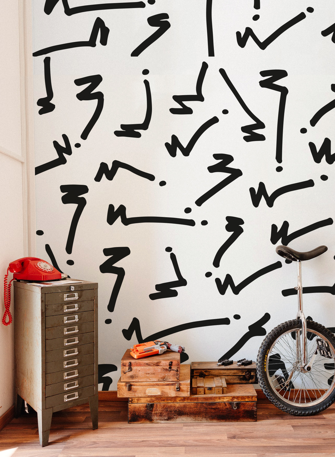 Wallpaper n°33 black and white graffiti design wallpaper