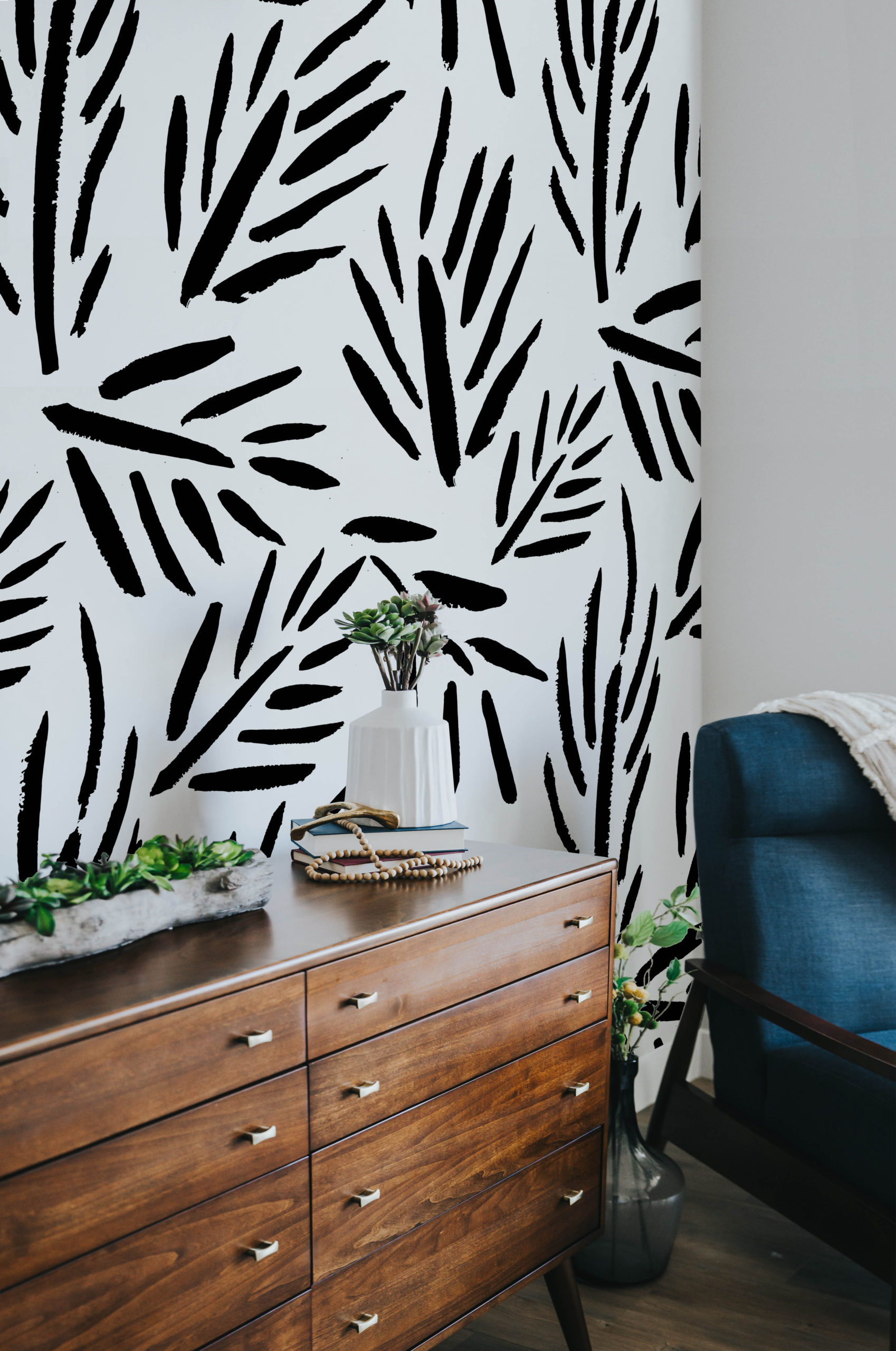 Wallpaper n°37 Wallpaper n°37 sheet black and white Indian ink