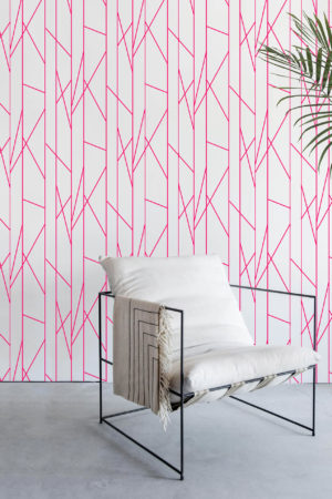 N39 Pink Stripes Wallpaper Pop Original Living Room