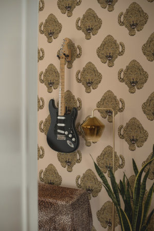 n41 beige salon sauvage leopard animal pop art