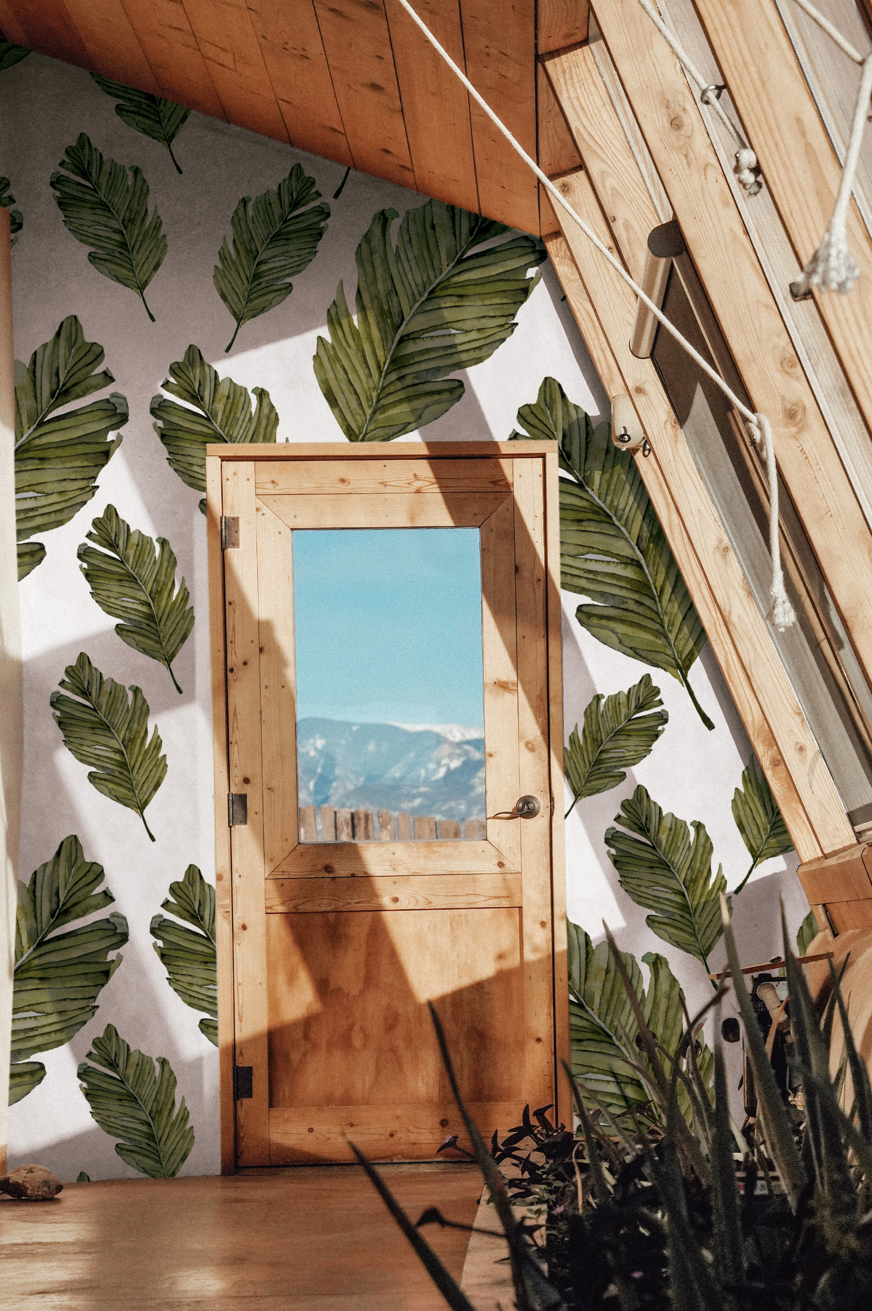 n63 Watercolor Leaf Plant Wallpaper