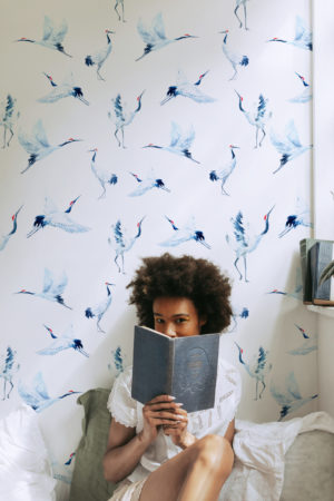 Wallpaper n°46 Watercolor Birds Nature Bedroom