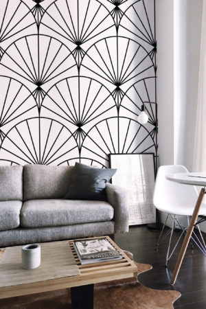 No. 94 Japanese Black and White Modern Living Room Fans