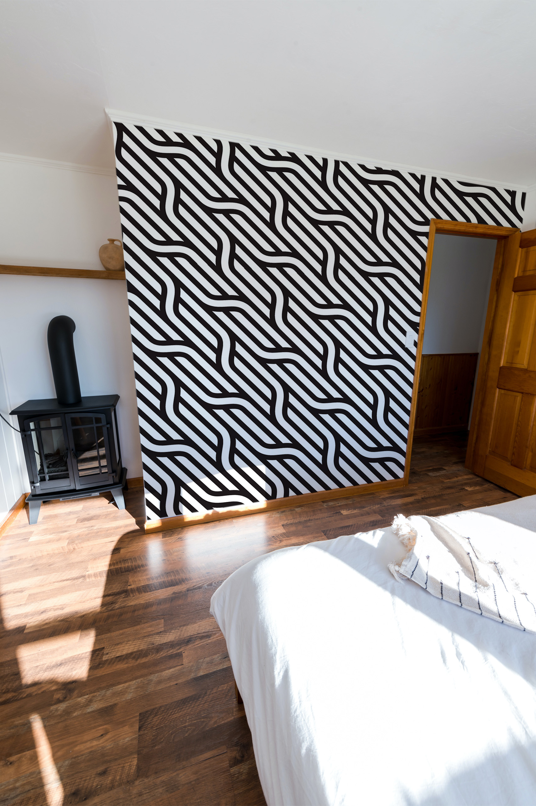 papier peint 57 lignes entrelacées épiassent noir et blanc chambre papier peint 57 lignes entrelacées épiassent noir et blanc chambre