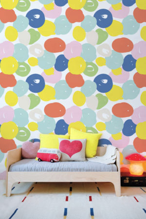 N103 multicoloured bubble pop children's room wallpaper