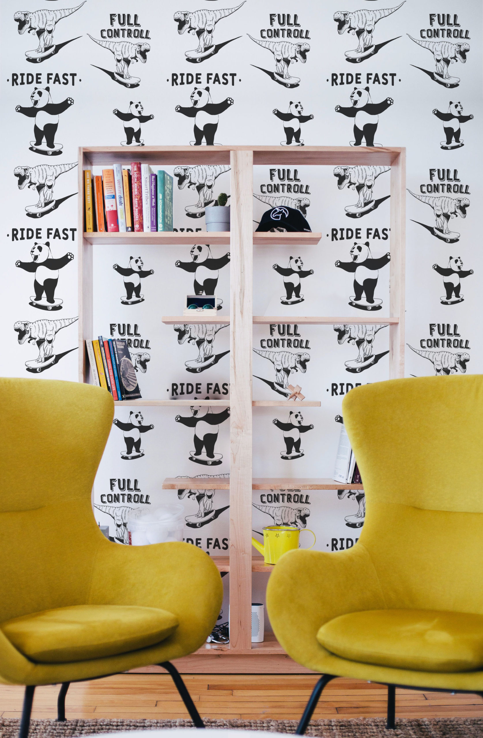 Wellpapers- N117 Black and White Dragon Panda Desk Wellpapers- N117 Black and White Dragon Panda Desk