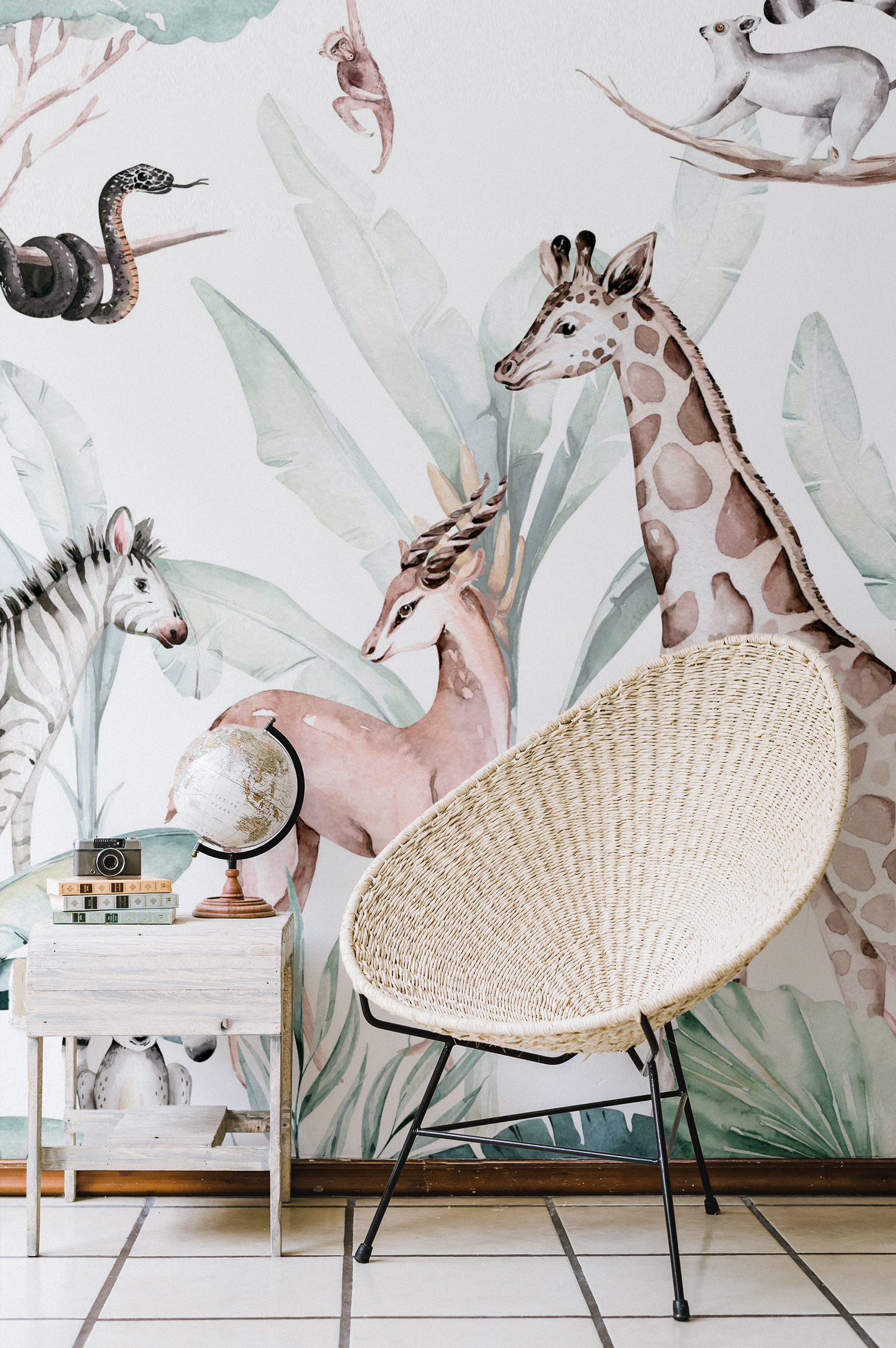 n121 savane aquarelle chambre