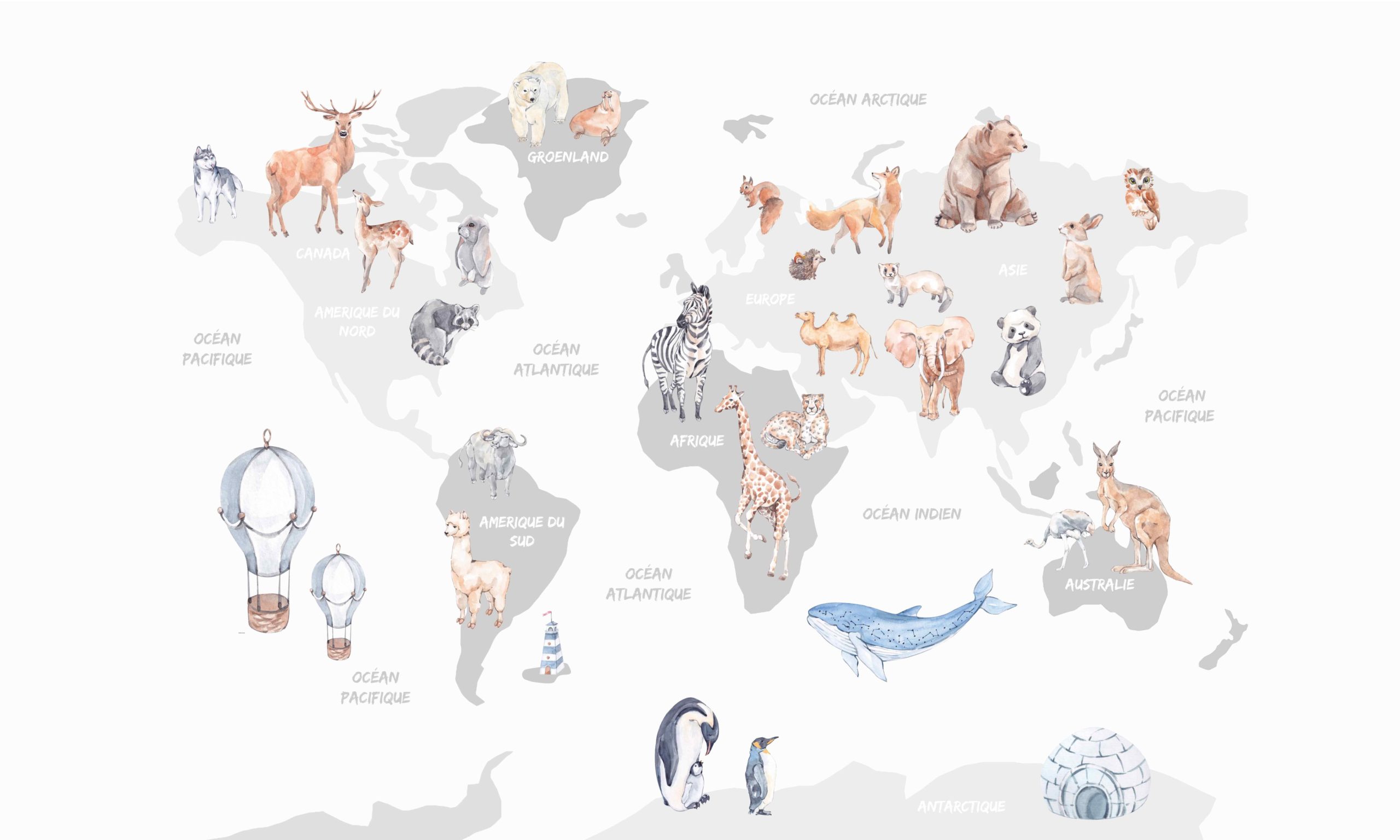 papier peint carte du monde