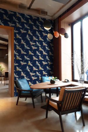 Papier peint oiseaux du Japon