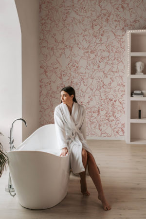 Wallpaper n150 couples love terracotta bathroom