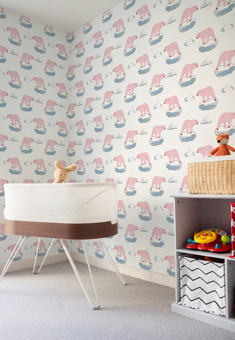 171-2 Pink Pop Bear Wallpaper