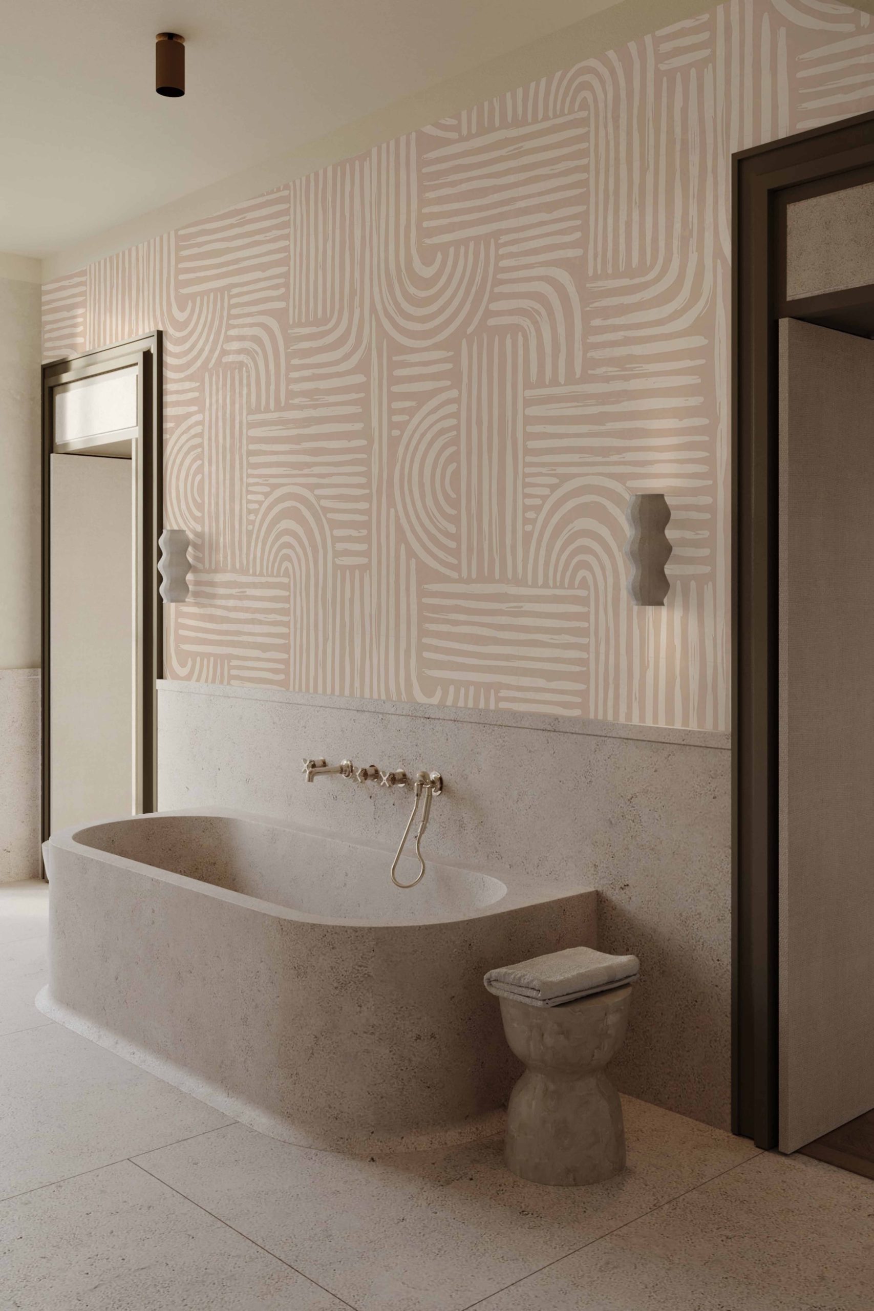 papier peint geometrique zen minimaliste