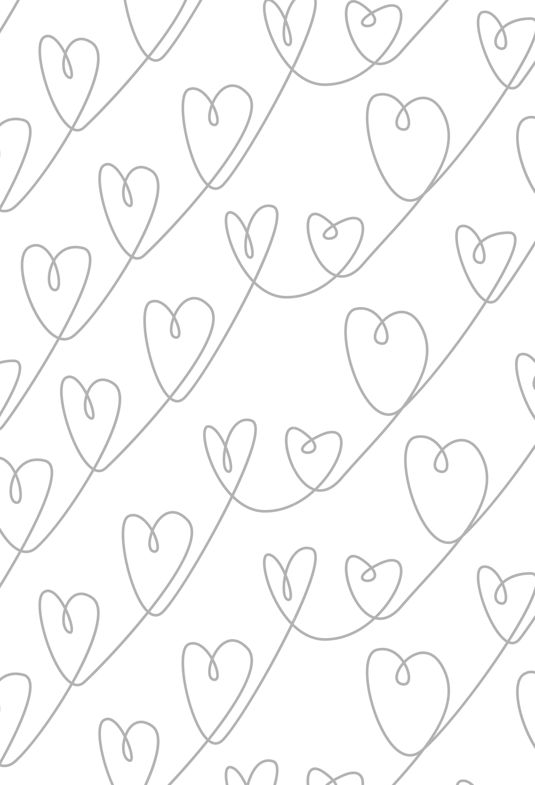 n163_M Minimalist Heart Drawing Wallpaper