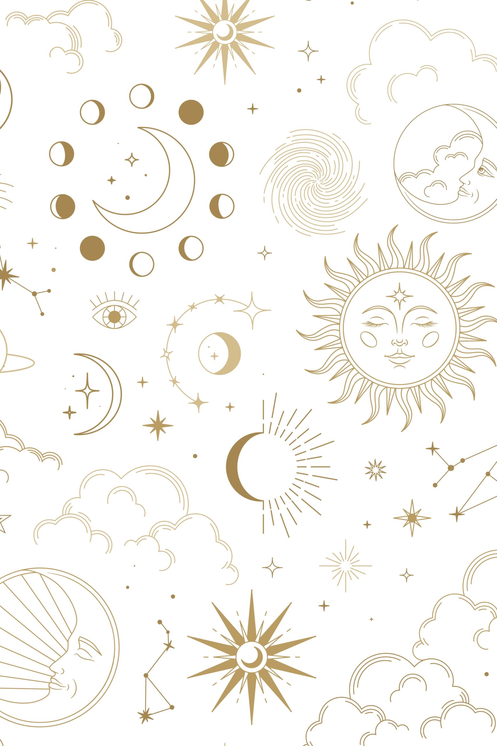 n165_Mpapier Painted N165 Astro Zodiac Pattern N165 Astro Zodiac Pattern Wallpaper