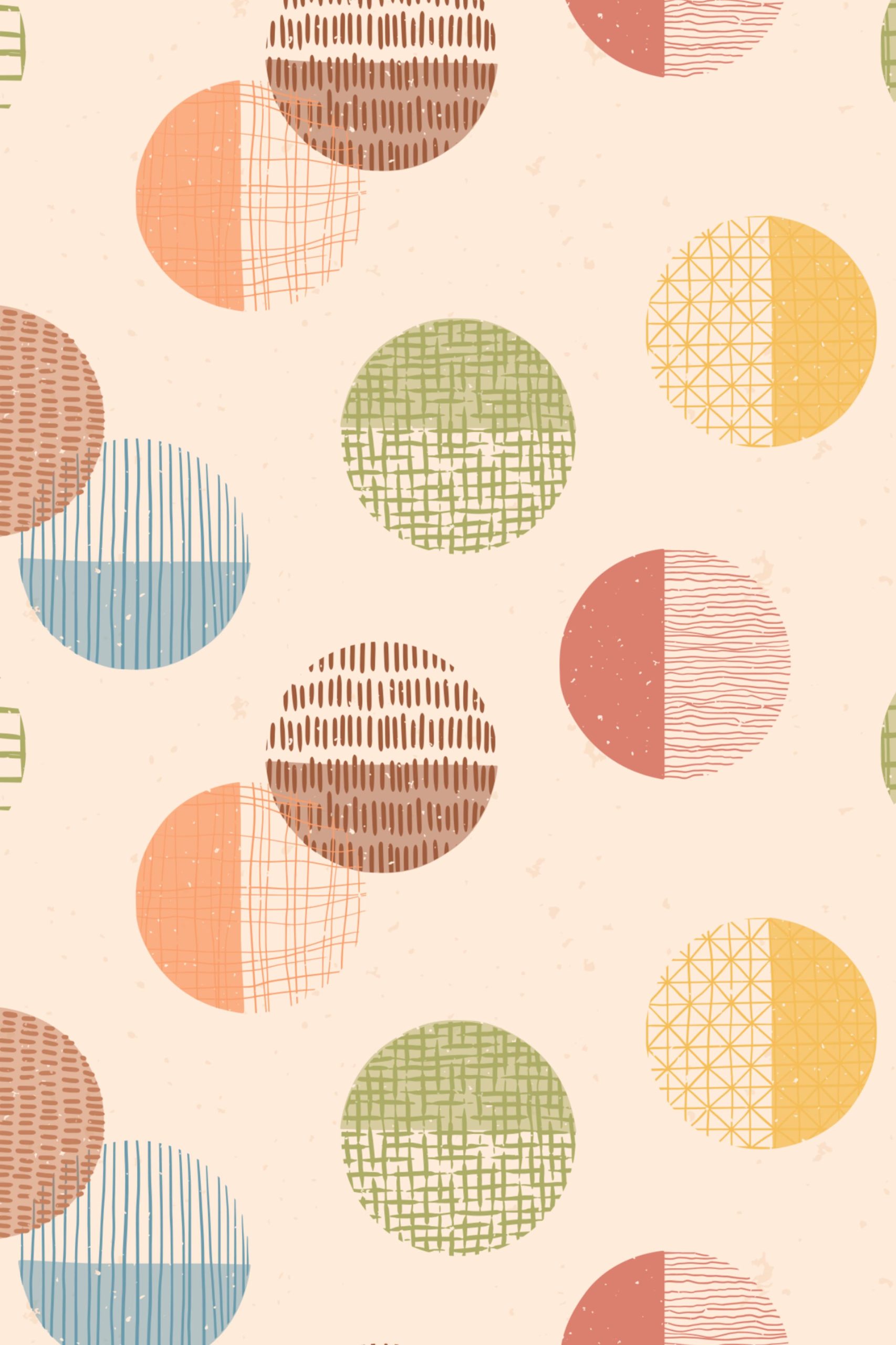 Vintage geometric shapes wallpaper