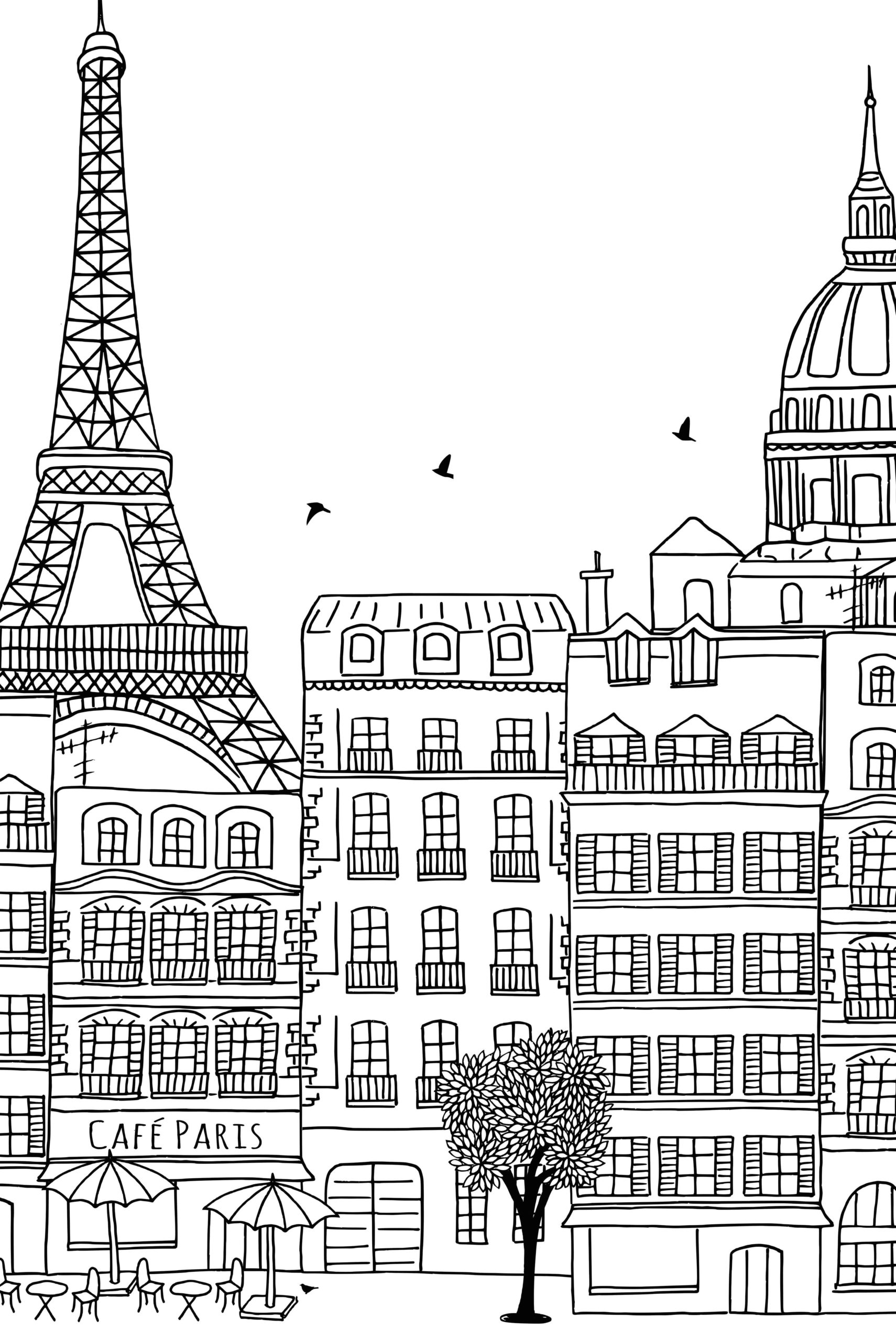 n173_Mpapier Painted n173 Drawing Paris Black and White Pattern wallpaper n173 drawing Paris black and white pattern