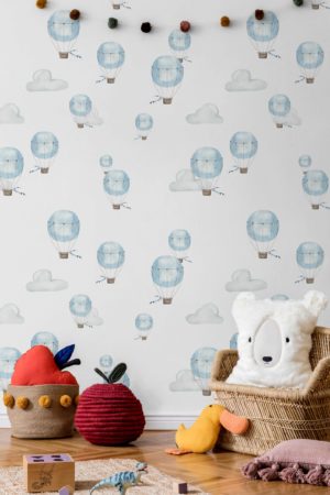 Children's watercolor balloon wallpaper
