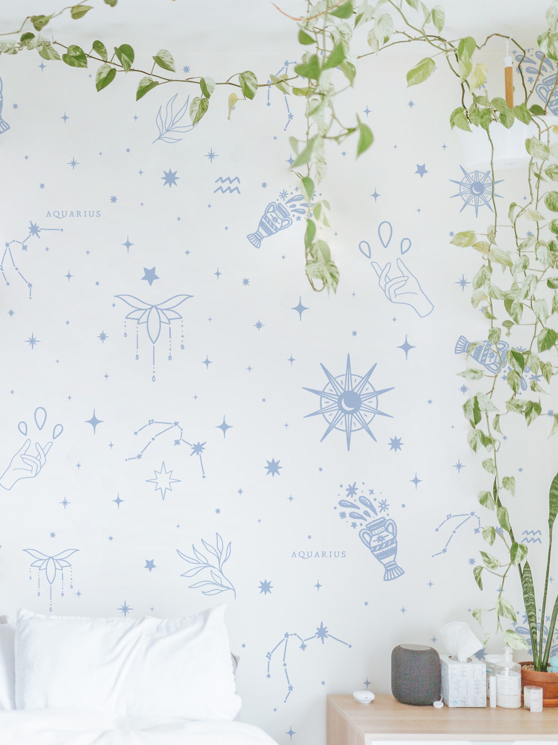 papier peint signe astro verseau