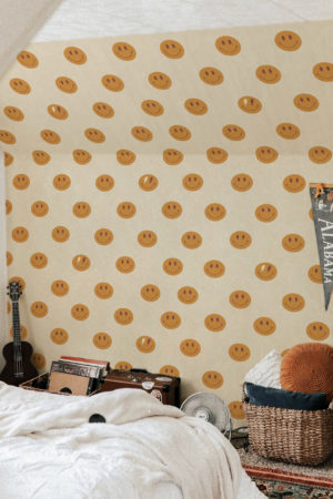 Wallpaper n202 - smileys yellow faces pop room