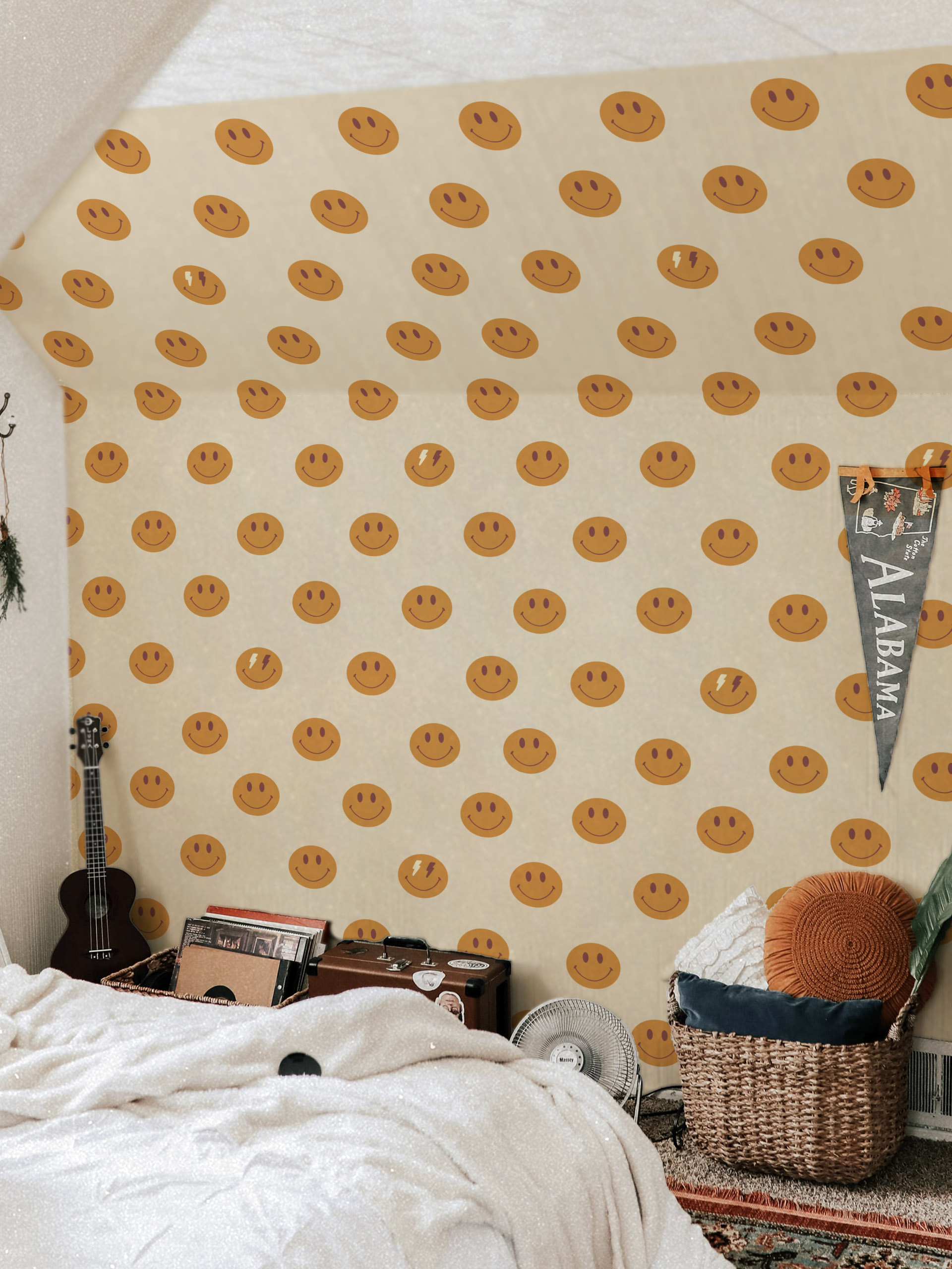 Wallpaper n202 - smileys yellow faces pop room Wallpaper n202 - smileys yellow faces pop room