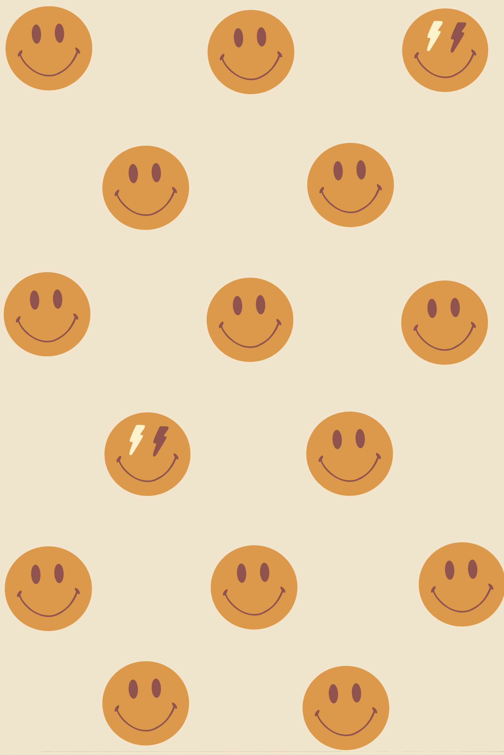 Wallpaper n202 - Smileys Faces Yellow Pop Pattern Wallpaper n202 - Smileys Faces Yellow Pop Pattern