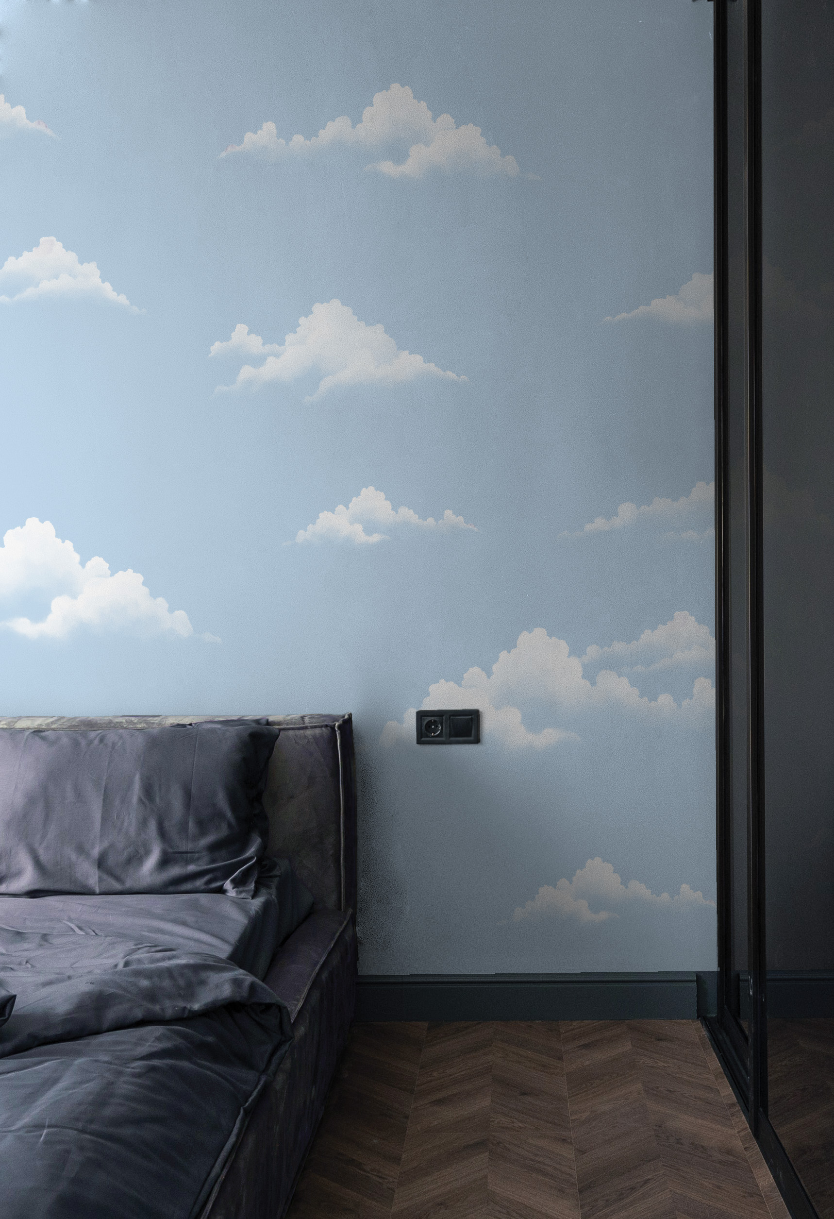 n206_2 papier peint tête dans les nuages