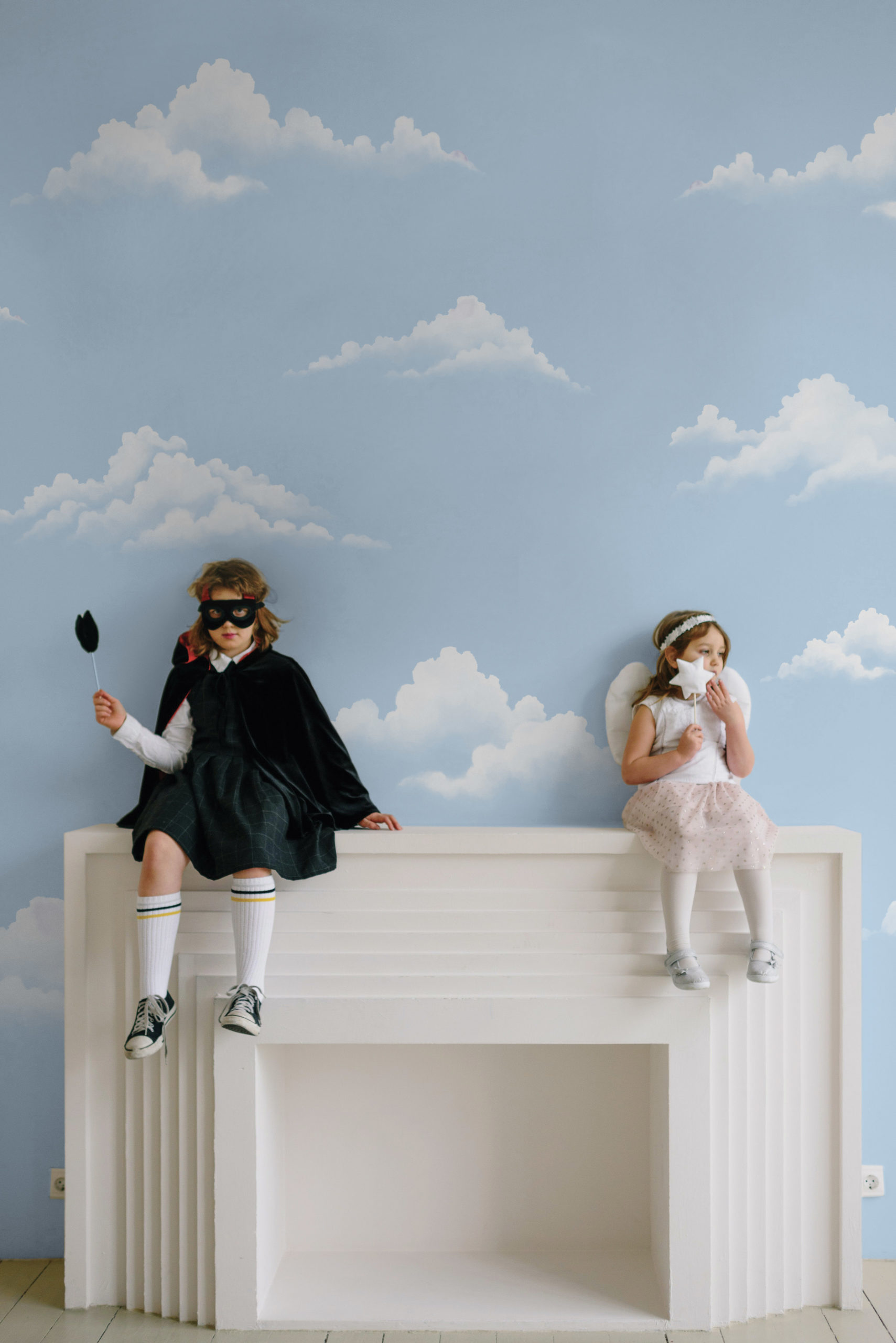 n206_3 papier peint tête dans les nuages