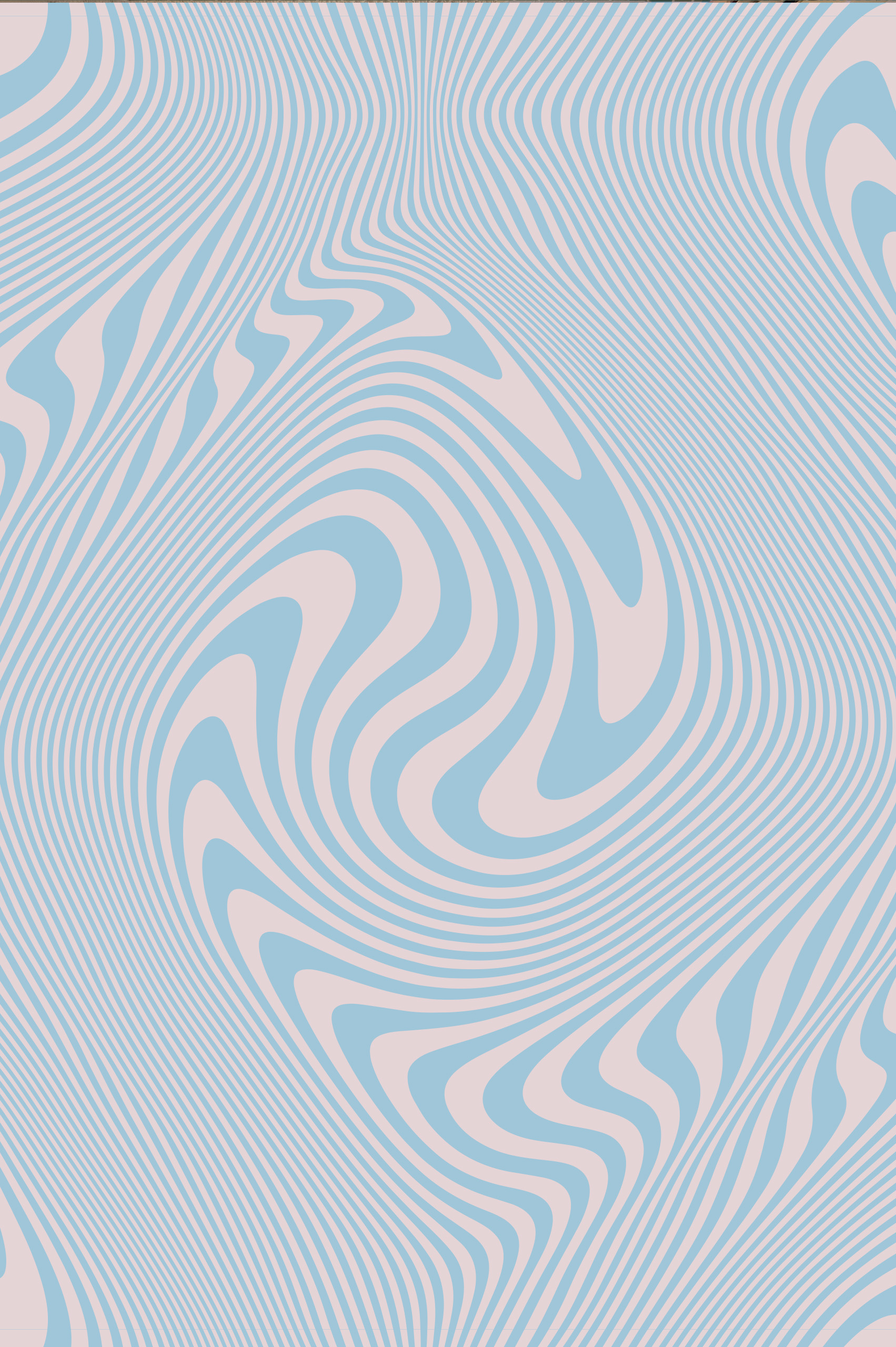 N212 Psychedelic Blue Pattern Wallpaper