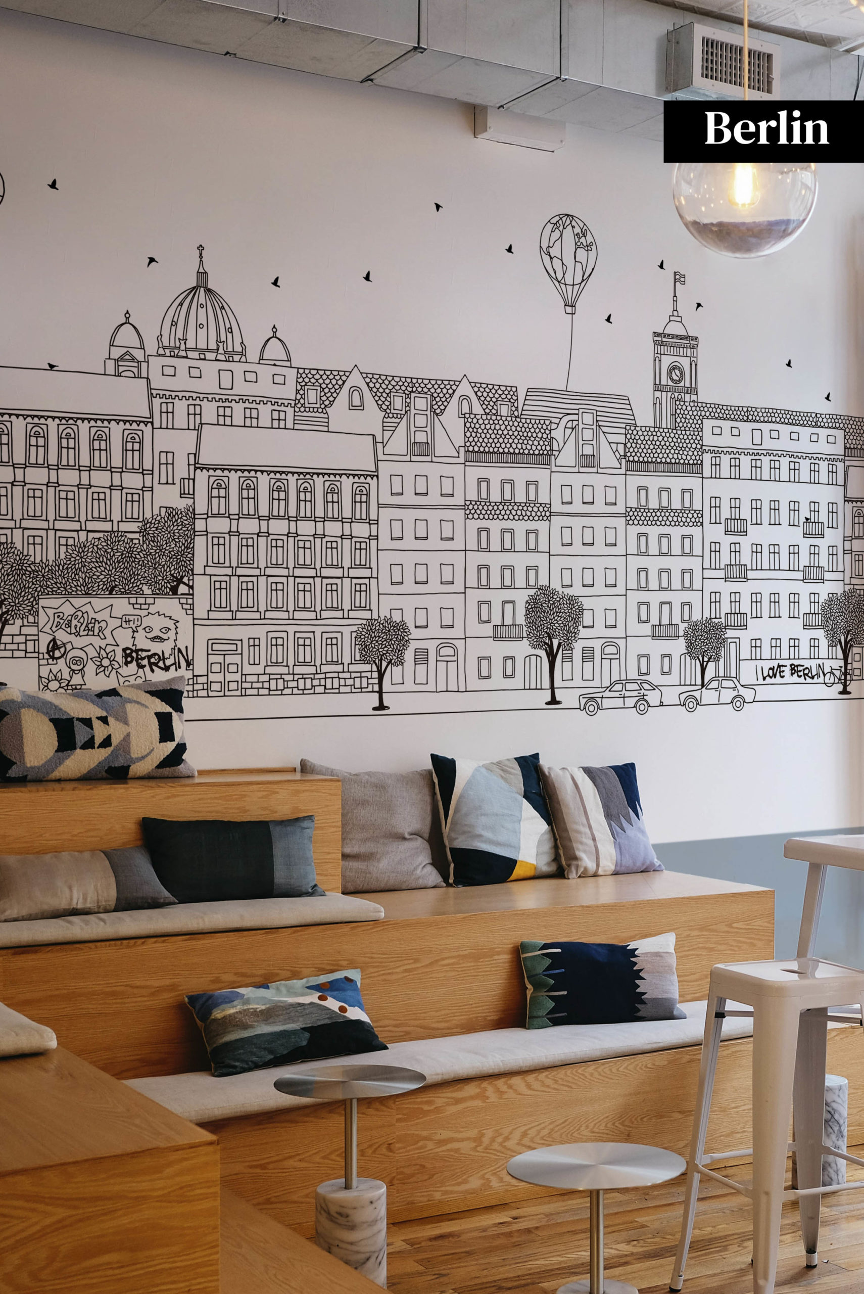 black and white Berlin wallpaper