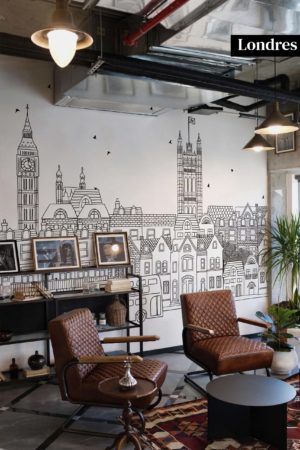 London Cities Black & White Wallpaper