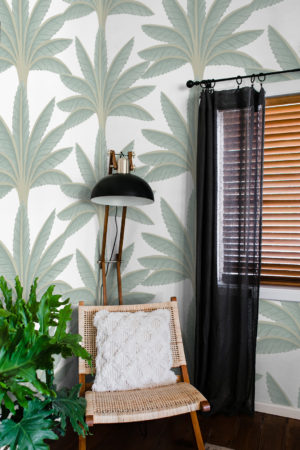 salon papier peint jamaica vert tendance