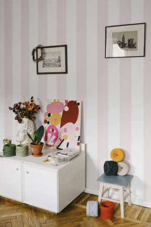 Wallpaper n233 Pink Marshmallow bedroom 2