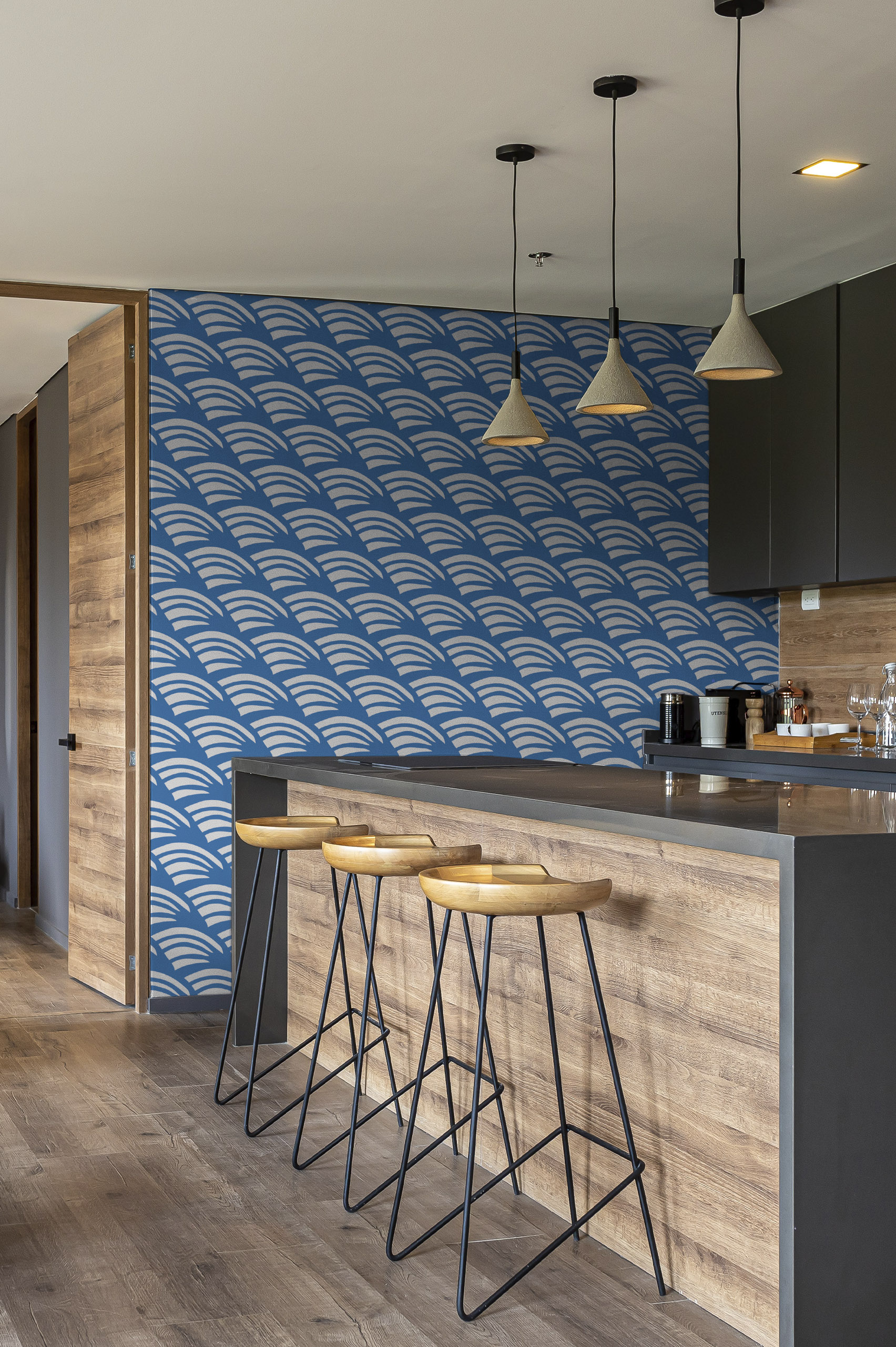 N256-1 N256 Waves Seaside Wallpaper