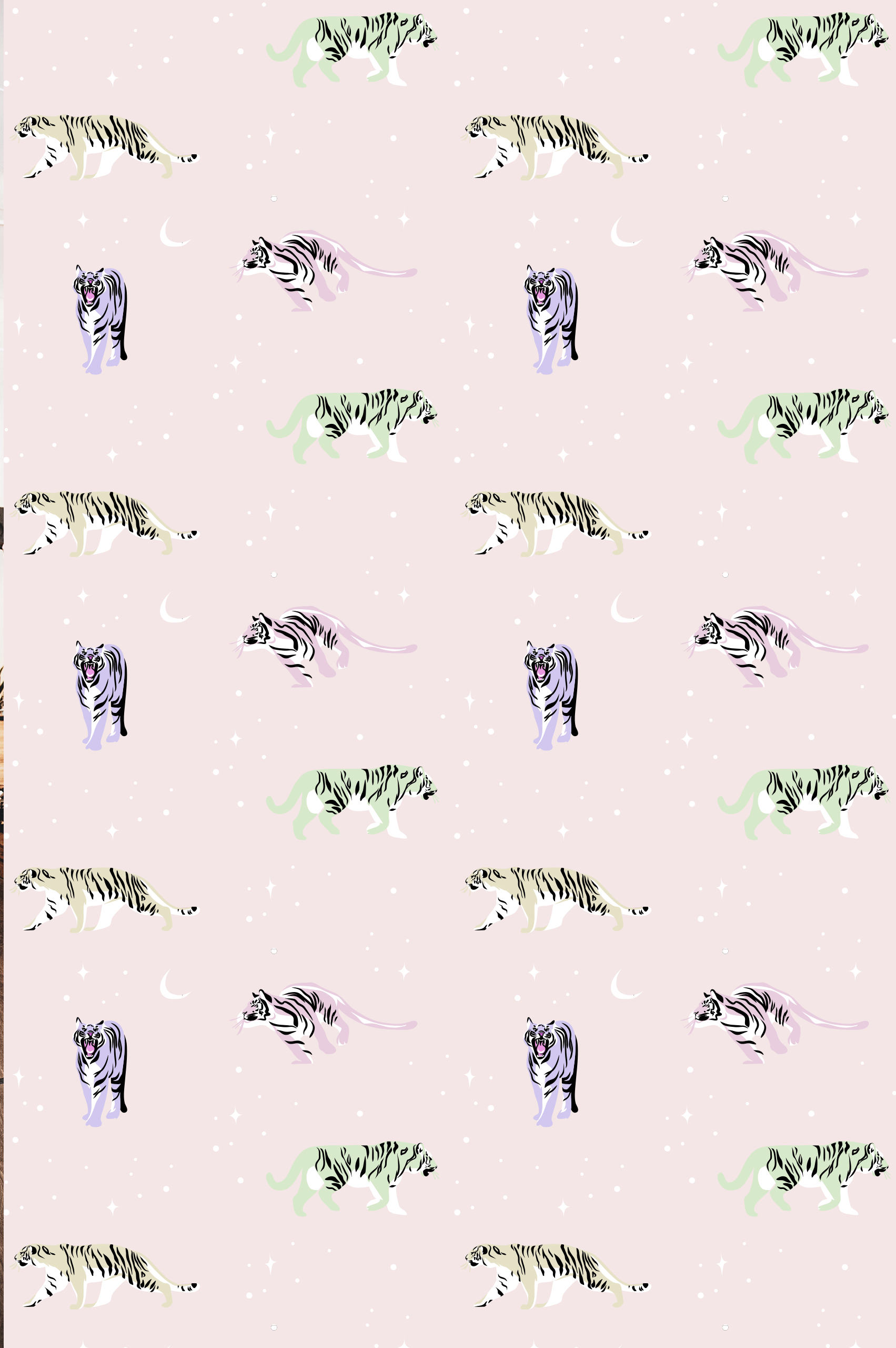 n261_m N261 Multicolored Tigers Wallpaper