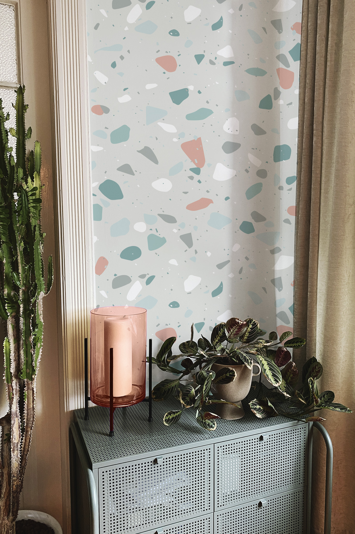 N265 Mediterranean terrazzo wallpaper