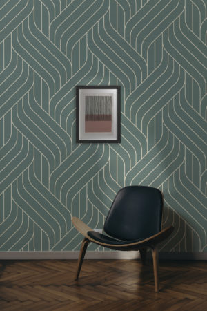 wallpaper n269 Living room green mish-mash