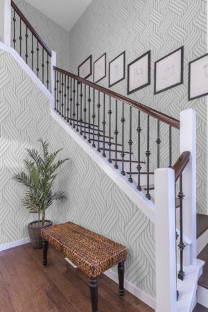 papier peint n269 Méli mélo gris escalier