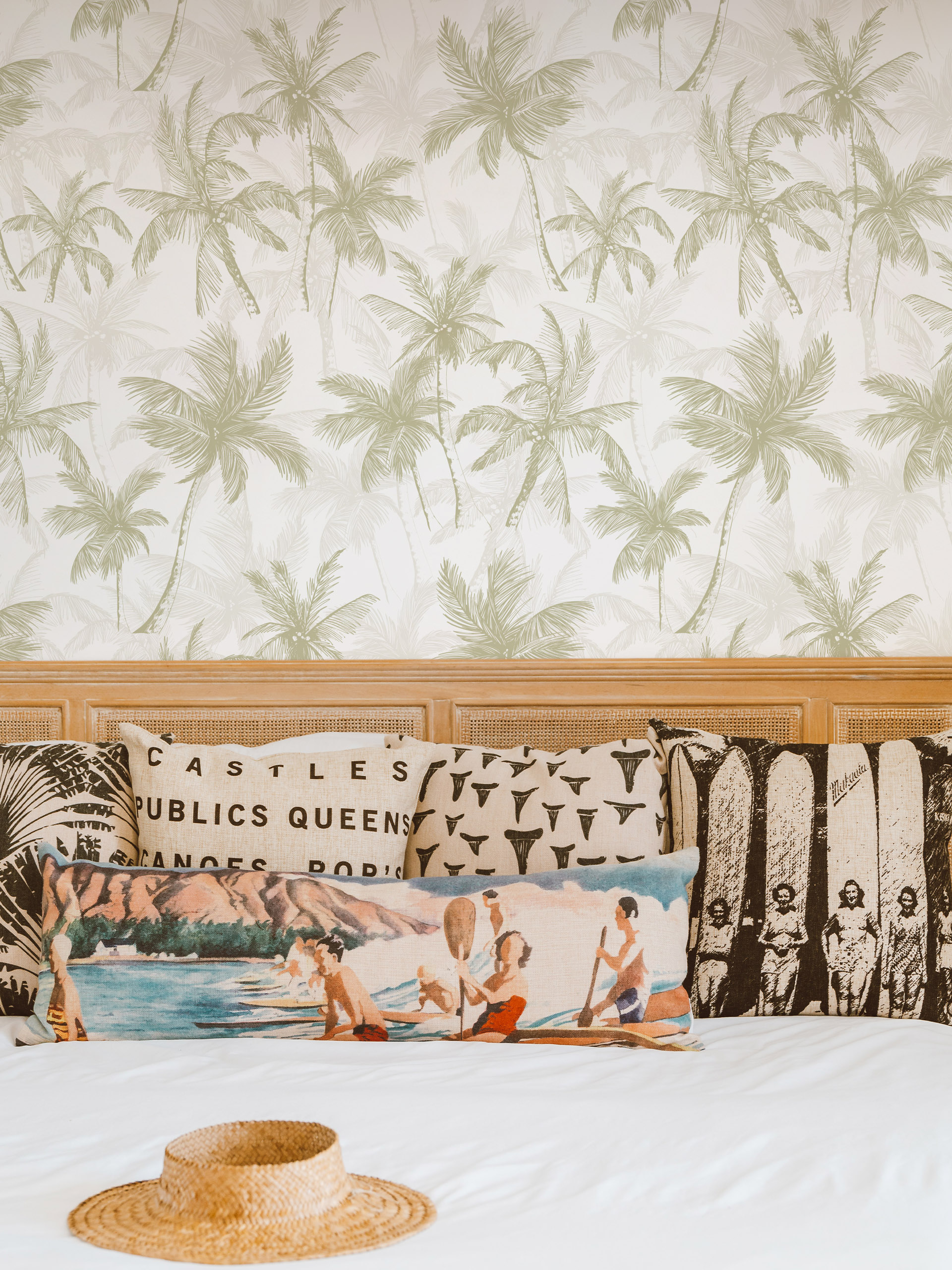 N274-2 N274 Khaki coconut tree wallpaper