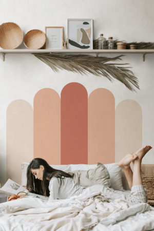 Wallpaper N282 Terracotta Bedroom Headboard