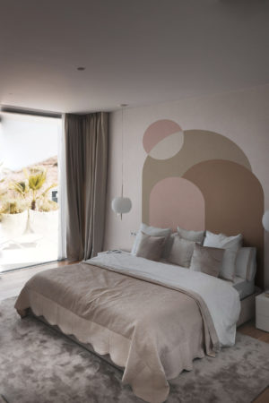 N283 Arches Boho terracotta bedroom wallpaper