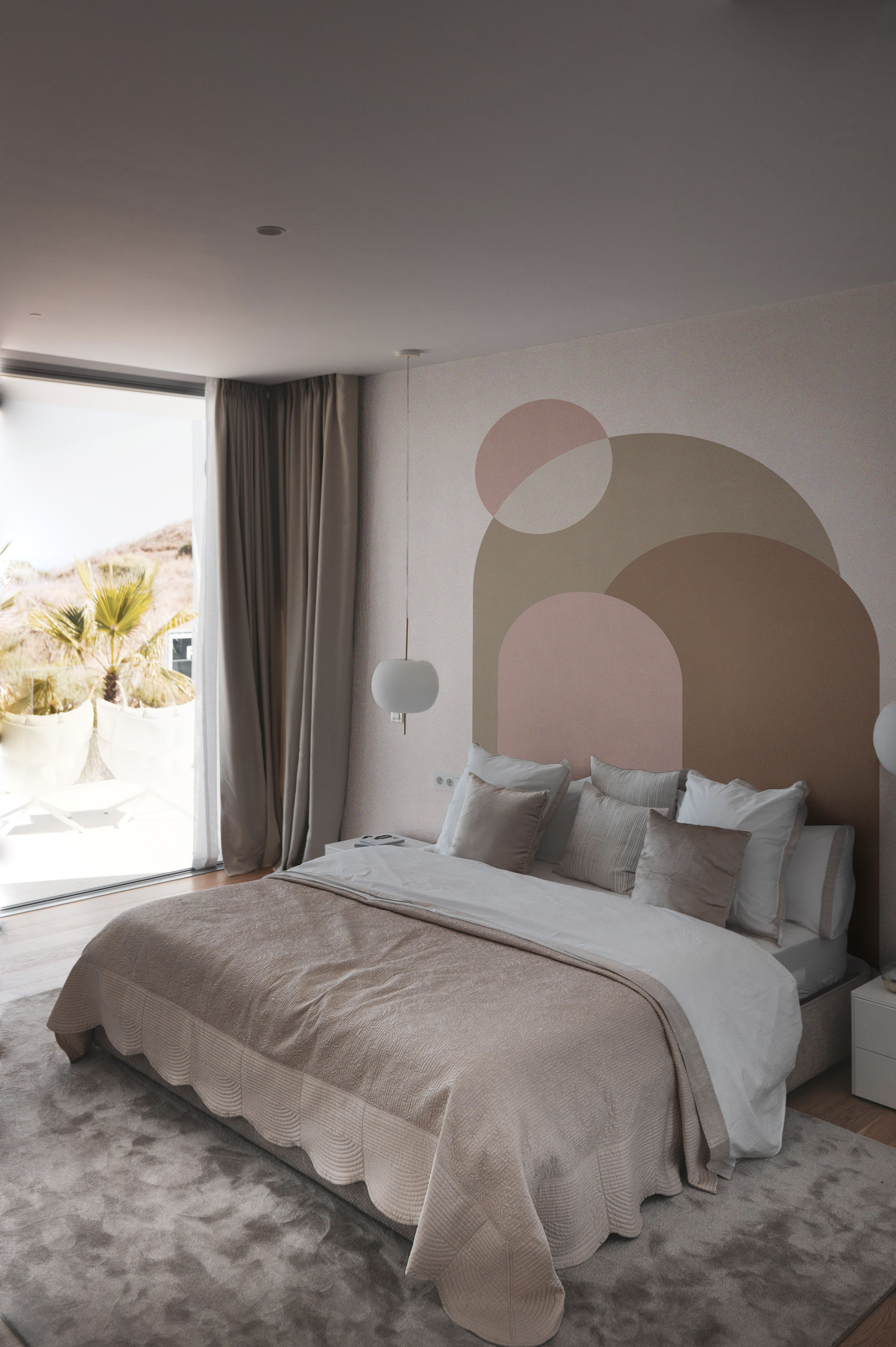 N283 Arches Boho terracotta bedroom wallpaper N283 Arches Boho terracotta bedroom wallpaper