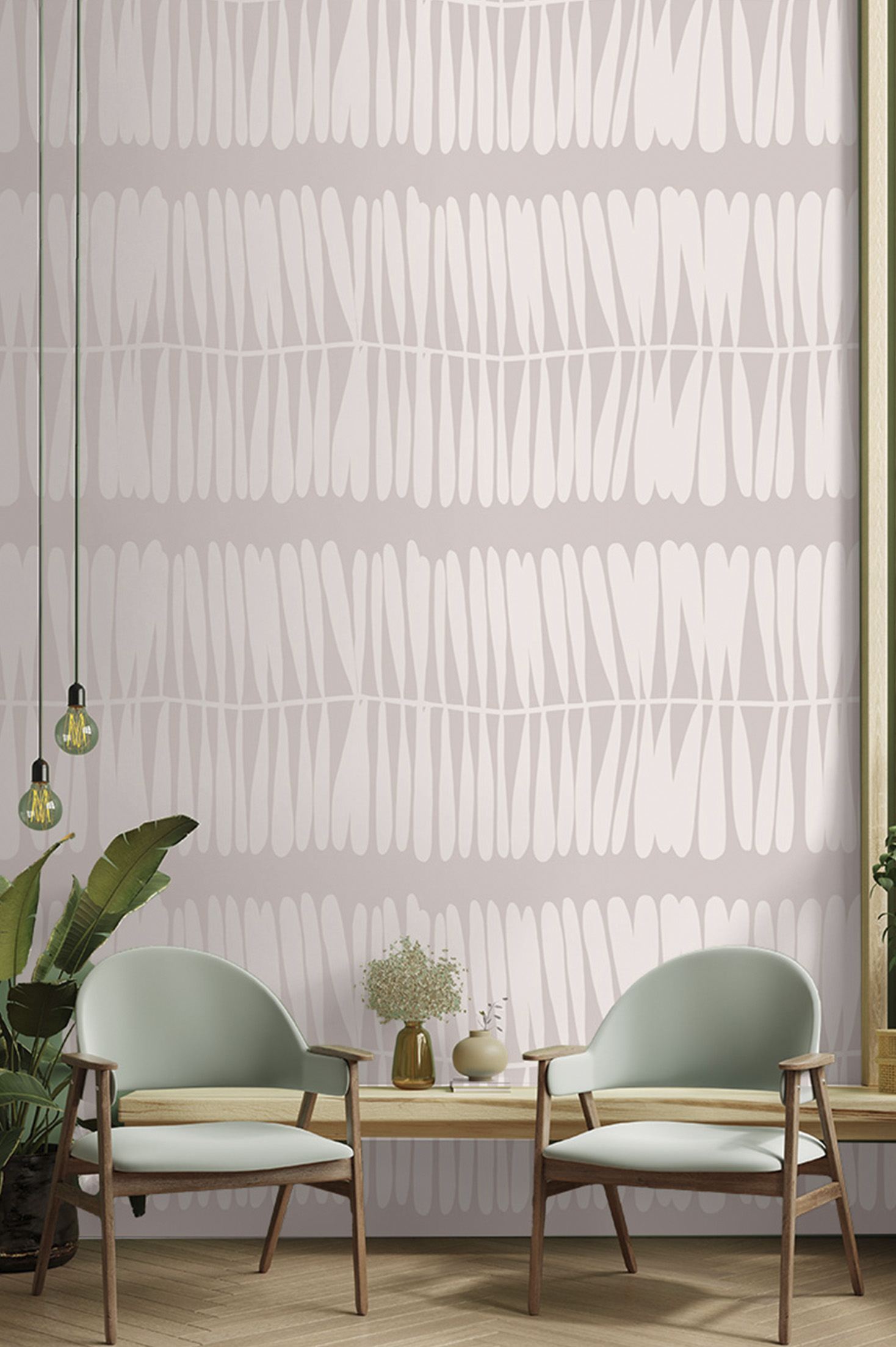 Papier peint N313 lignes horizontales beige discret minimaliste salon Papier peint N313 lignes horizontales beige discret minimaliste salon