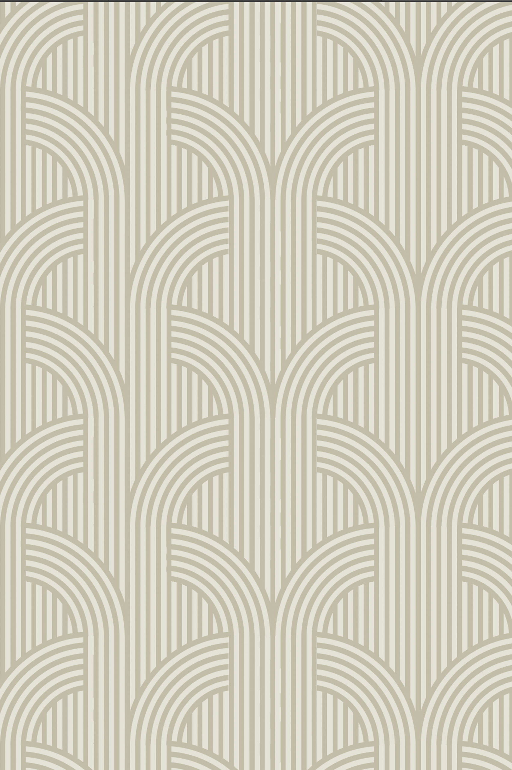 papier peint n315 art déco lignes arrondies vert motif